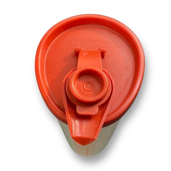 Tupperware Sweet Saver Syrup Dispenser Honey Condiment Paprika Red 640 Vintage - Picture 9 of 14